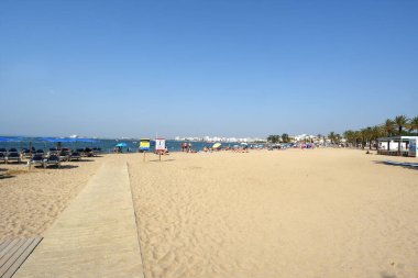 Kosta Brava, Girona, Katalonya, Spai 'de sahil kenti Roses' da.