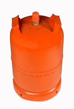 beyaz izole gaz şişesi