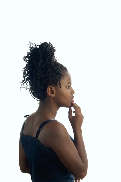 Retrato de mujer negra joven —  Fotos de Stock