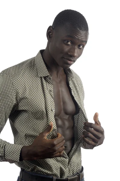 Man showing his abs — Stock Photo, Image