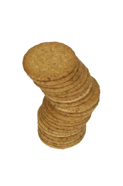 A lot of cookies on white background — Stock Photo, Image