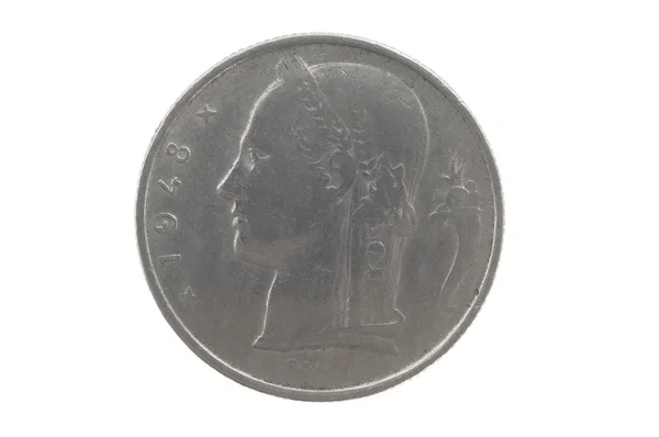 5 神父比利时硬币 1948 — 图库照片