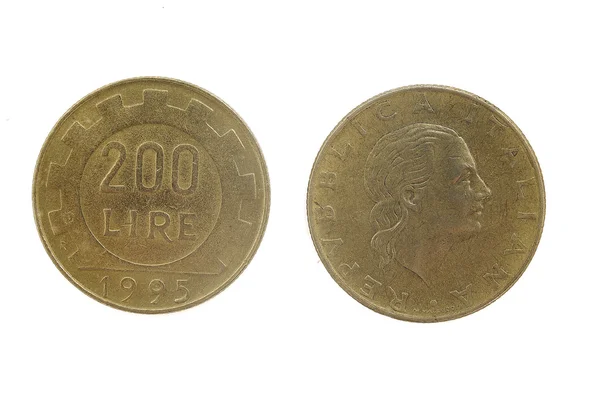 200 líra 1995-ben olasz érme — Stock Fotó
