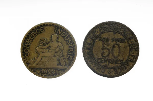 Demi franc, 1923, coin france — Photo