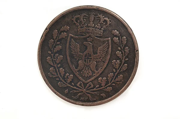 5 центов, 1826 итальянская валюта — стоковое фото