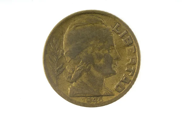 Vieille pièce de monnaie de l'Argentine 1945 — Photo