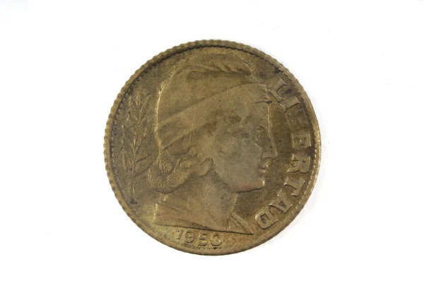 10 centavo régi érme-Argentína (1950.) — Stock Fotó