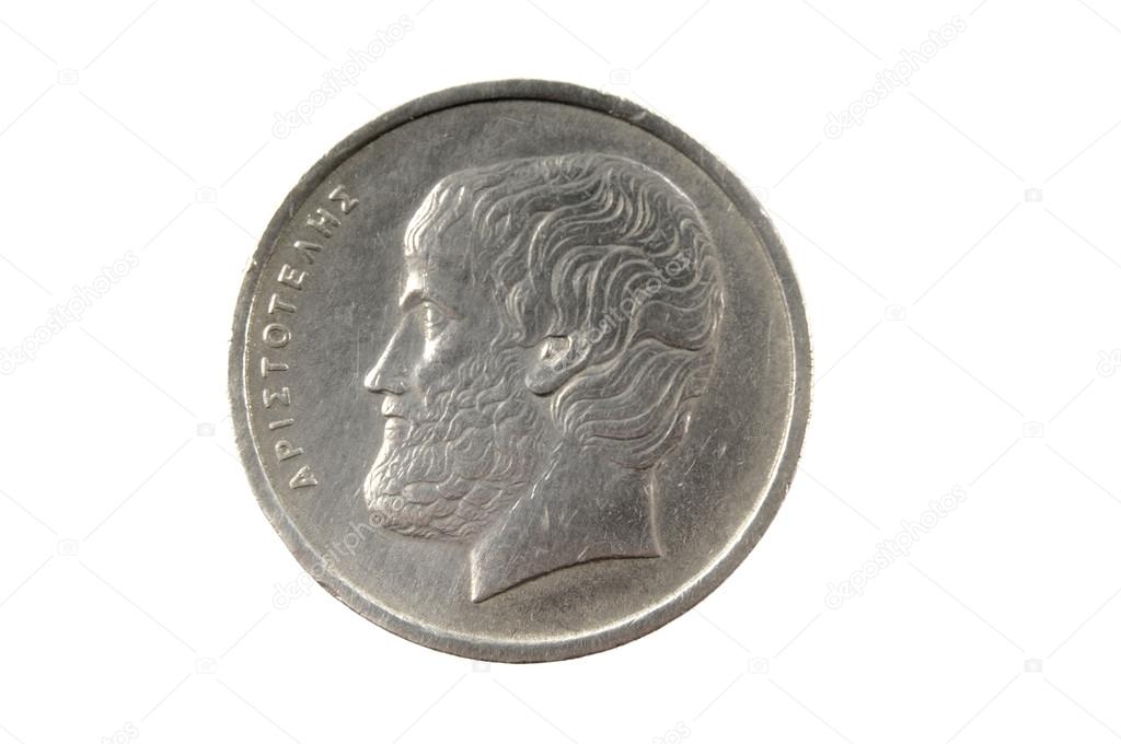 Greek Drachma Coin, 5 drachmas 