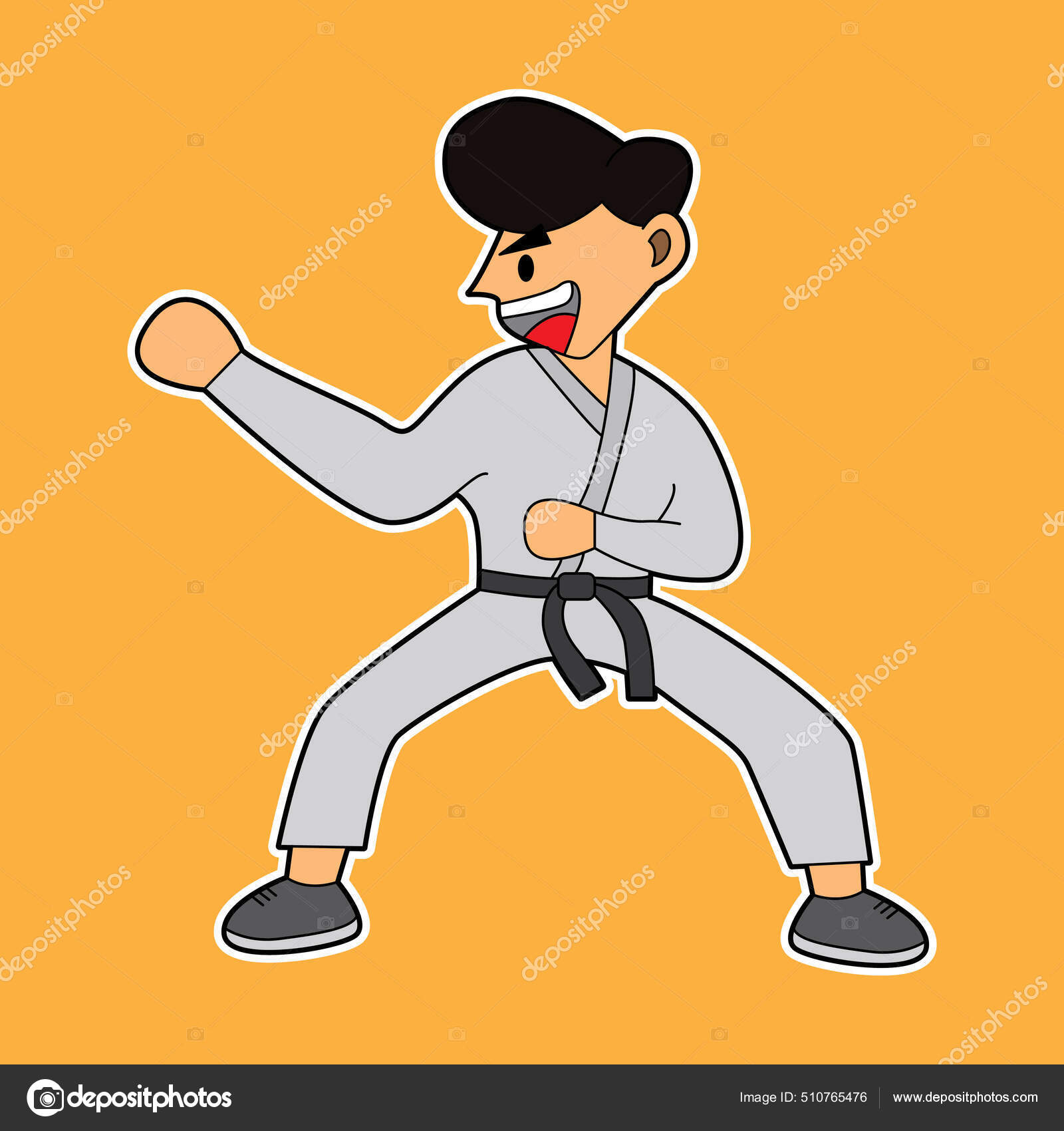 Imagens vetoriais de Kot karate | DepositPhotos, image size:1600x1700