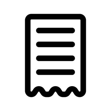 Alıcı simgesinin görsel vektör grafiği. Satır biçimi simgesi. Beyaz arkaplanda vektör çizimi izole edildi. Web sitesi veya uygulama tasarımı için mükemmel.