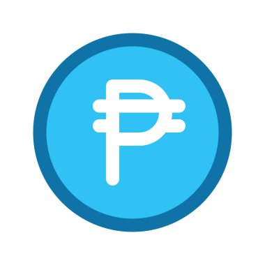 Arjantin Filipinler Peso para biriminin görsel ikonu. Doldurulmuş satır biçimi simgesi. Beyaz arkaplanda vektör çizimi izole edildi. Web sitesi veya uygulama tasarımı için mükemmel.