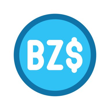 Belize Doları 'nın görsel vektör grafik simgesi. Doldurulmuş satır biçimi simgesi. Beyaz arkaplanda vektör çizimi izole edildi. Web sitesi veya uygulama tasarımı için mükemmel.