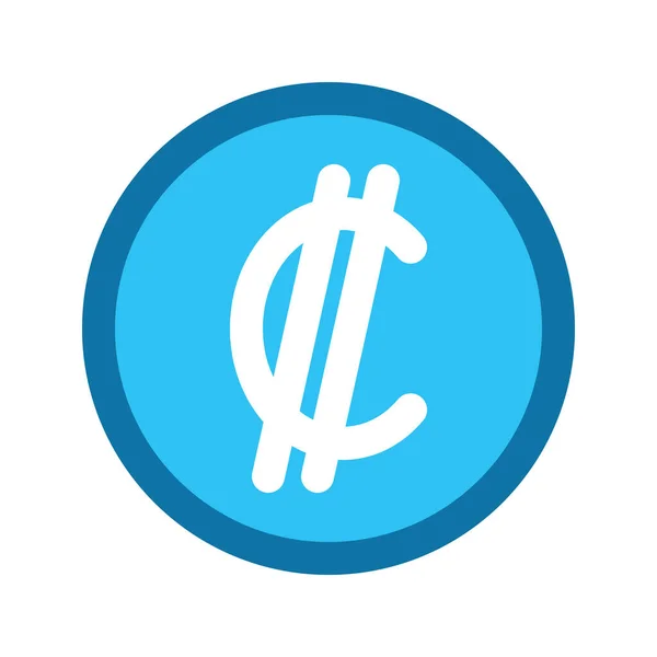 Illustration Icône Graphique Vectorielle Monnaie Costa Rica Colon Icône Style — Image vectorielle