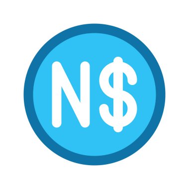 Namibya Doları 'nın görsel vektör grafik simgesi. Doldurulmuş satır biçimi simgesi. Beyaz arkaplanda vektör çizimi izole edildi. Web sitesi veya uygulama tasarımı için mükemmel.