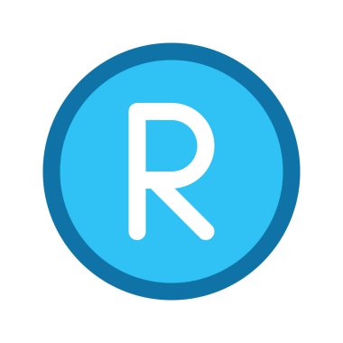 Güney Afrika Rand para biriminin görsel vektör grafik simgesi. Doldurulmuş satır biçimi simgesi. Beyaz arkaplanda vektör çizimi izole edildi. Web sitesi veya uygulama tasarımı için mükemmel.