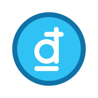 Vietnam Dong para biriminin görsel vektör ikonu. Doldurulmuş satır biçimi simgesi. Beyaz arkaplanda vektör çizimi izole edildi. Web sitesi veya uygulama tasarımı için mükemmel.