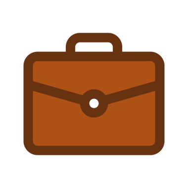 Evrak çantasının görsel vektör grafik simgesi. Dolu Satır Biçimi Simgesi. Beyaz arkaplanda vektör çizimi izole edildi. Web sitesi veya uygulama tasarımı için mükemmel.