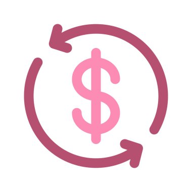 Para akışının görsel vektör grafik simgesi. Dolu Satır Biçimi Simgesi. Beyaz arkaplanda vektör çizimi izole edildi. Web sitesi veya uygulama tasarımı için mükemmel.