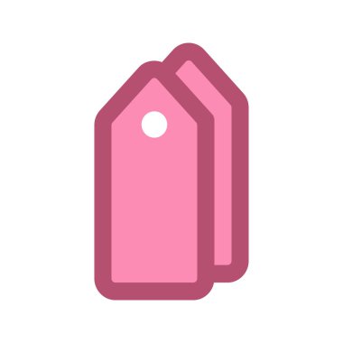 Price Tag 'in görsel vektör grafik simgesi. Dolu Satır Biçimi Simgesi. Beyaz arkaplanda vektör çizimi izole edildi. Web sitesi veya uygulama tasarımı için mükemmel.