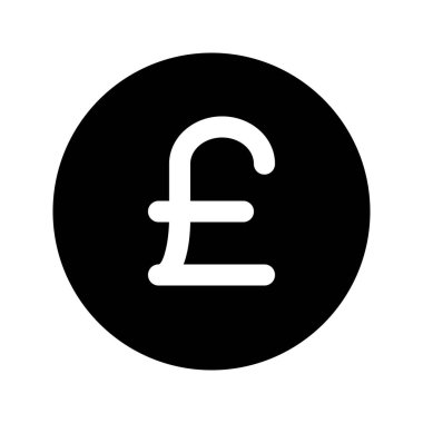 Mısır Birleşik Krallık Pound para biriminin görüntü vektör ikonu. Katı Biçim Simgesi. Beyaz arkaplanda vektör çizimi izole edildi. Web sitesi veya uygulama tasarımı için mükemmel.