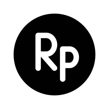 Endonezya Rupiah para biriminin görsel vektör ikonu. Katı Biçim Simgesi. Beyaz arkaplanda vektör çizimi izole edildi. Web sitesi veya uygulama tasarımı için mükemmel.