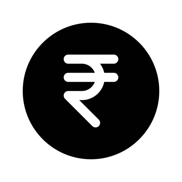 Ilustración Icono Gráfico Vectorial Moneda India Rupia Icono Estilo Sólido — Vector de stock