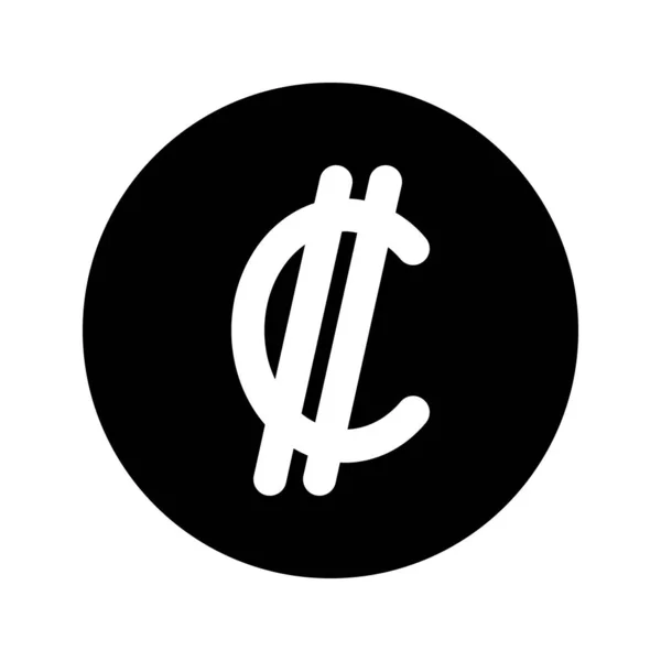 Illustration Icône Graphique Vectorielle Monnaie Costa Rica Colon Icône Style — Image vectorielle