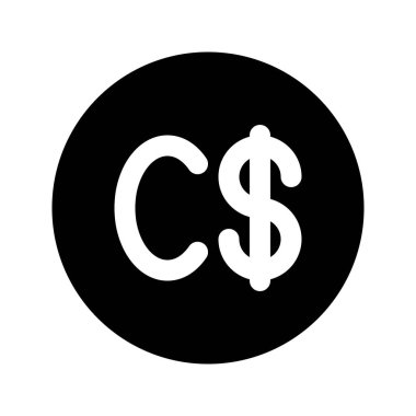 Nikaragua Cordoba para biriminin görsel vektör grafik simgesi. Katı Biçim Simgesi. Beyaz arkaplanda vektör çizimi izole edildi. Web sitesi veya uygulama tasarımı için mükemmel.