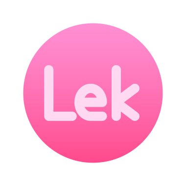 Arnavutluk Lek para biriminin illüstrasyon vektör grafik simgesi. Gradyan Biçim Simgesi. Beyaz arkaplanda vektör çizimi izole edildi. Web sitesi veya uygulama tasarımı için mükemmel.