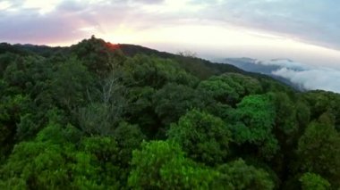 Güneşin doğuşunu, Doi Inthanon Chiang Mai, Tayland.