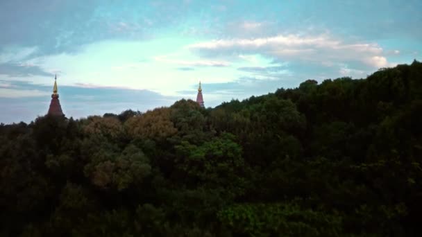 Letecký pohled na Doi Inthanon Chiang Mai, Thajsko — Stock video