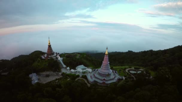 Letecký pohled na Doi Inthanon Chiang Mai, Thajsko — Stock video