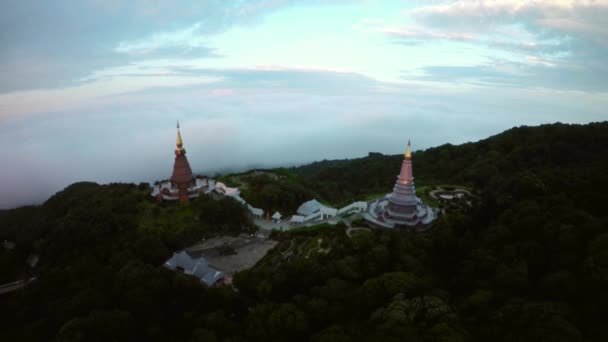 Αεροφωτογραφία στο Doi Inthanon Chiang Mai, Ταϊλάνδη — Αρχείο Βίντεο