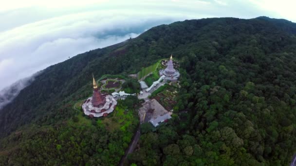 Luftaufnahme von doi inthanon chiang mai, Thailand — Stockvideo