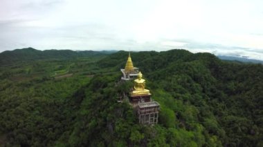 Phrae, Thailand, dağ tapınak çevresinde hava atış.