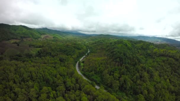 Aerial Shot Road in montagna . — Video Stock