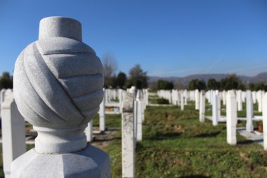 Muslim Islamic cemetery clipart