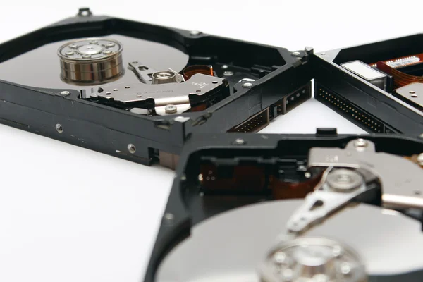 Inside Opened Hard Disk Drive (hdd) — Stock Photo, Image