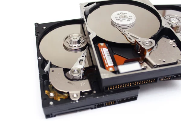 Inside Opened Hard Disk Drive (hdd) — Stock Photo, Image