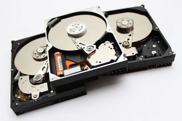 Inside Opened Hard Disk Drive (hdd) — Stock Photo, Image