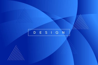 Soyut daireli mavi arkaplan geometrik şekiller modern element.