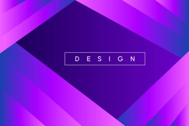 Soyut kağıt geometrik şekilli mor ve mavi arkaplan modern element.