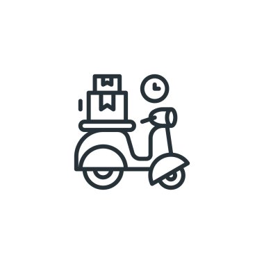 Teslimat Scooter Simgesi Taslak Biçimi