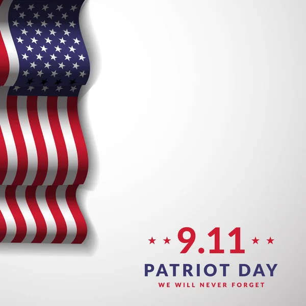 Patriota Dia Memorial Setembro Banner Simples 11Patriot Dia Memorial Setembro —  Vetores de Stock