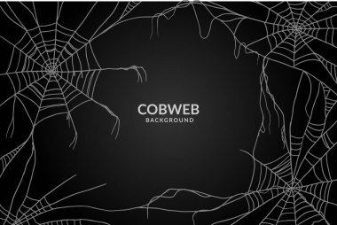 Örümcek ağı arkaplan vektörü çizimi