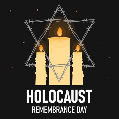 Düz tasarımla soykırım Anma Günü illüstrasyonu