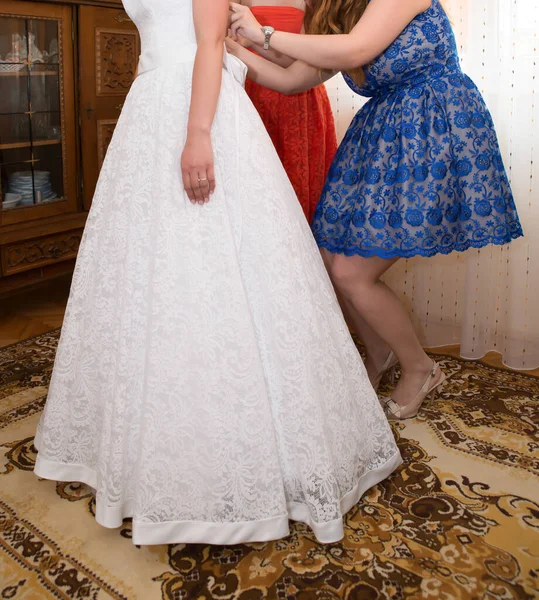 Menyasszonyi Előkészületek Esküvő Előtt — Stock Fotó