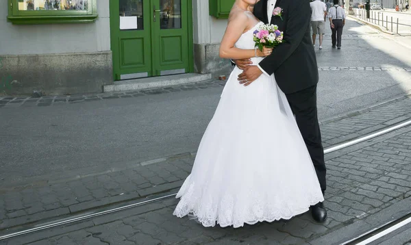 Bride Groom Outdoor Photo Shooting — Stock Photo, Image