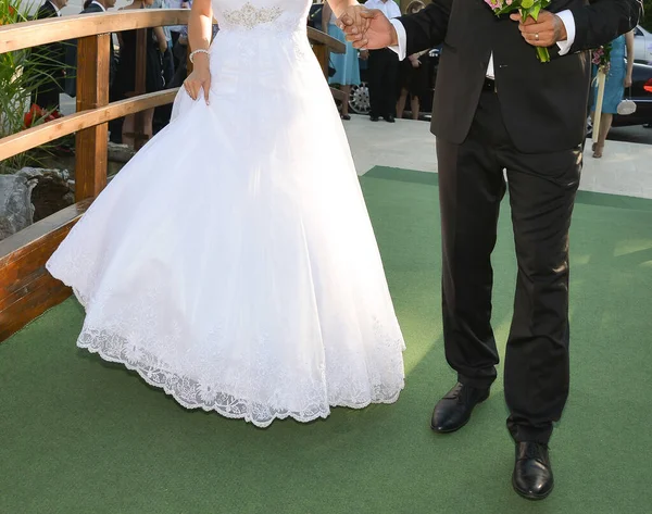 Novia Novio Juntos Antes Ceremonia Boda — Foto de Stock