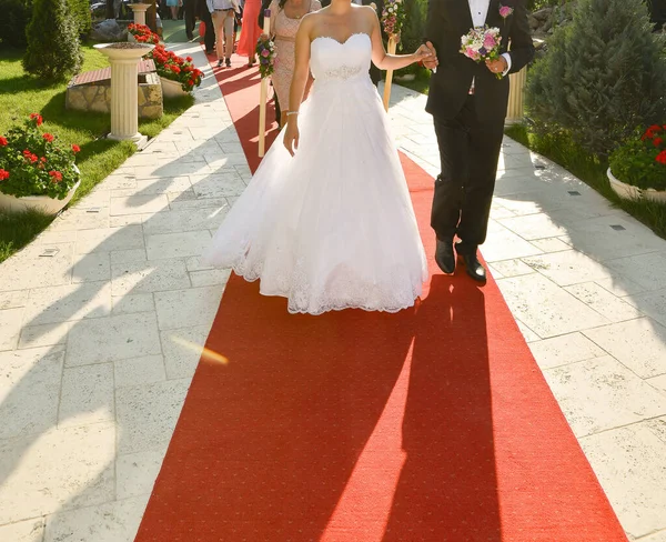 Novia Novio Juntos Antes Ceremonia Boda — Foto de Stock